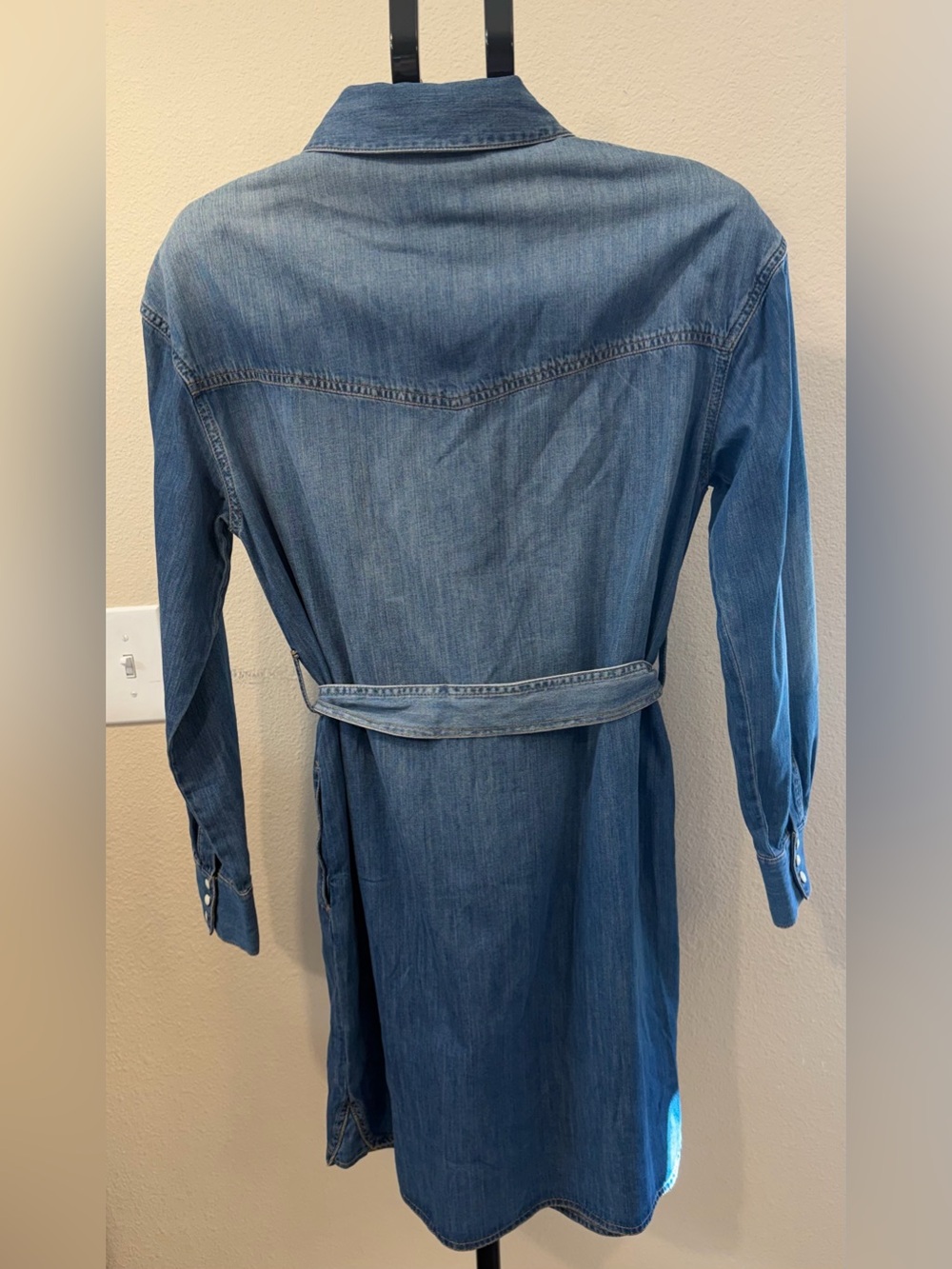 Pendleton Western 100% Cotton Pearl Snap Denim Shirt Dress | Western Cowgirl | S - Picture 7 of 9